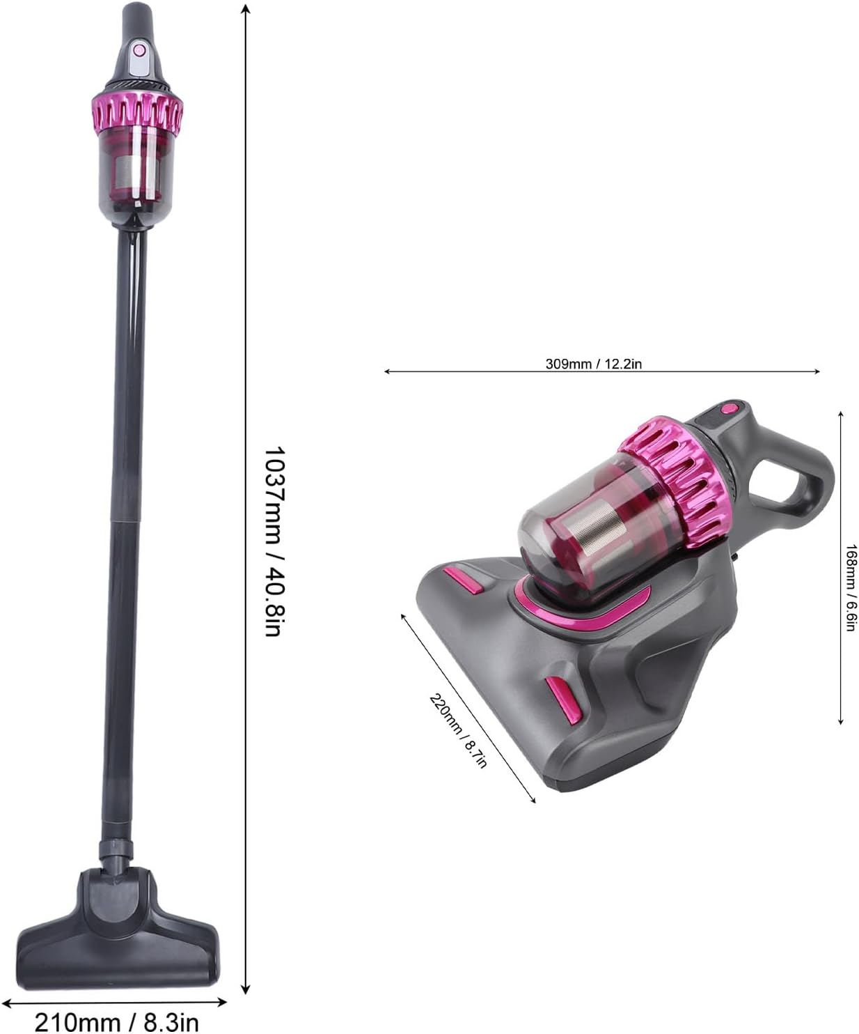 Aspirator Portabil 4-în-1 HB-807, Wireless, USB-C, Tehnologie UV-C, 3 Viteze