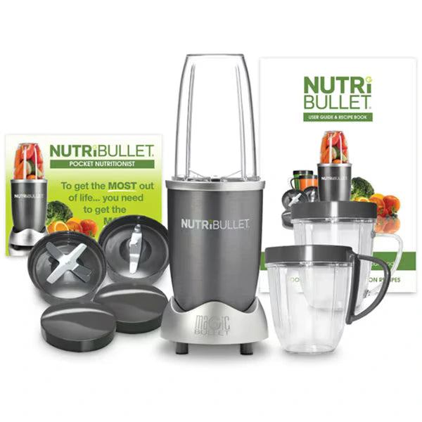 MagicBullet NutriBullet PRO 600W, 12 Accesorii, Argintiu-Gri