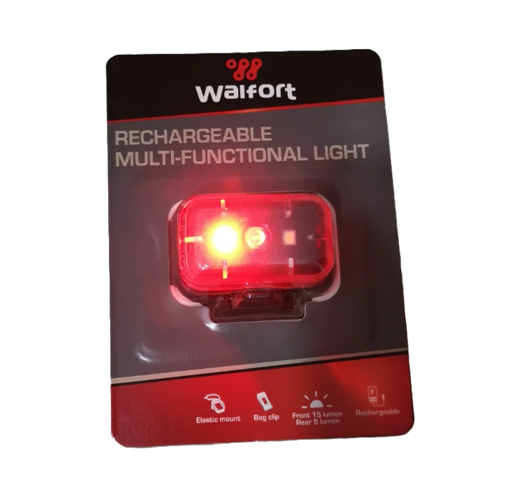Lumină Reîncărcabilă Multifuncțională Walfort pentru Alergare și Ciclism