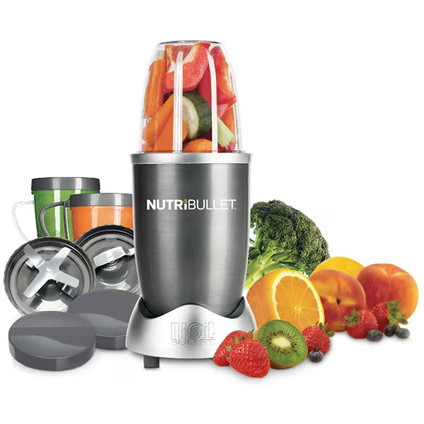 MagicBullet NutriBullet PRO 600W, 12 Accesorii, Argintiu-Gri