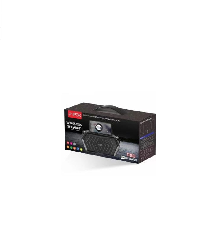 Boxa Portabila J-iPOK P80 8W, Suport Telefon, Functie Speaker, USB, Bluetooth, Radio, TF Card, AUX