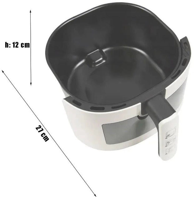 Friteuza Air Fryer RAF R.5332W cu aer cald, fara ulei, capacitate 6L, 12 Programe, 1500W