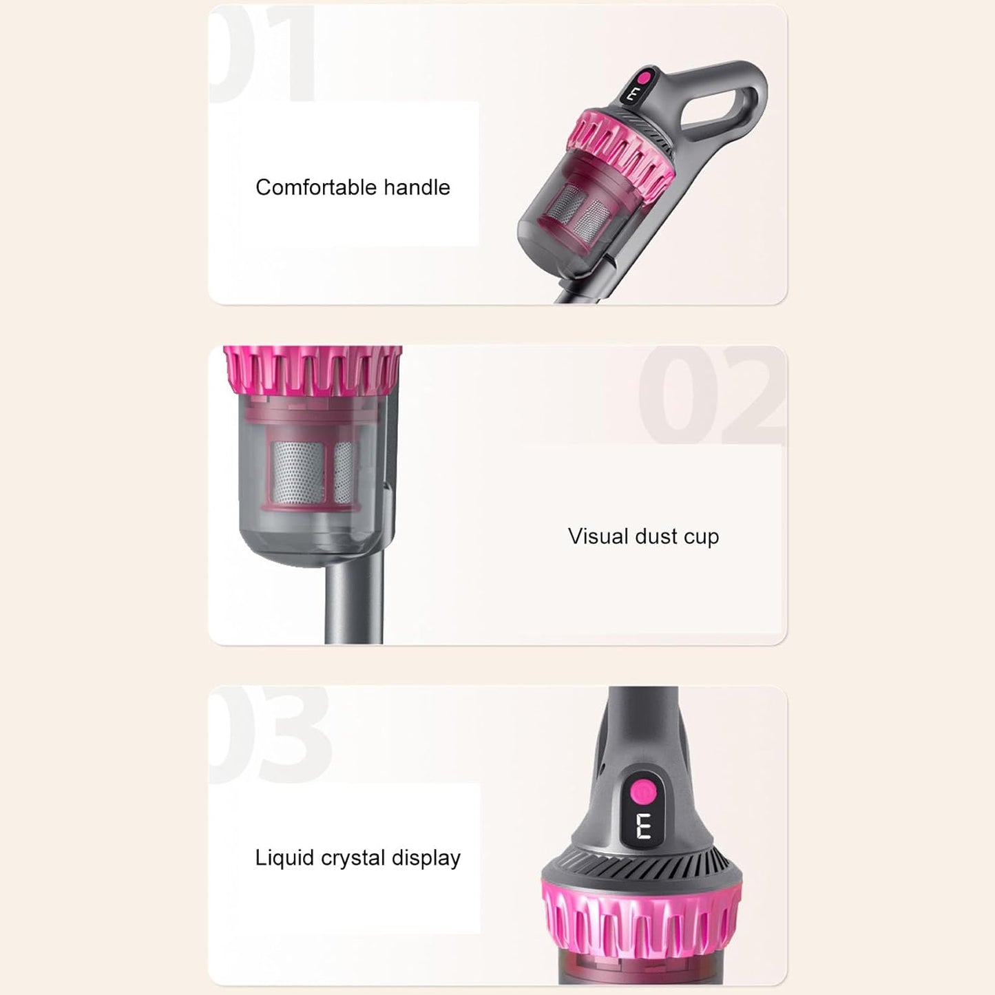 Aspirator Portabil 4-în-1 HB-807, Wireless, USB-C, Tehnologie UV-C, 3 Viteze