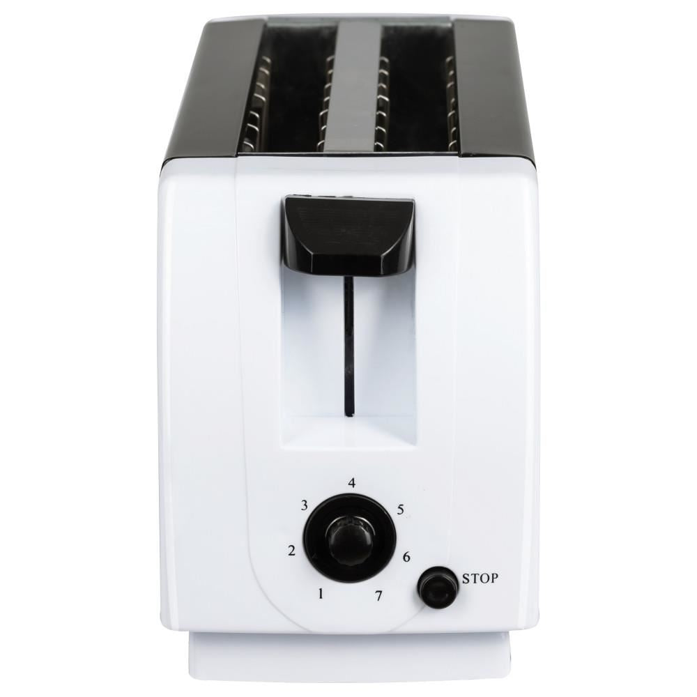 Prăjitor de pâine Hausberg HB-150NG, 750W, 7 setări, 2 felii, oprire automată, anti-alunecare, Negru-Alb