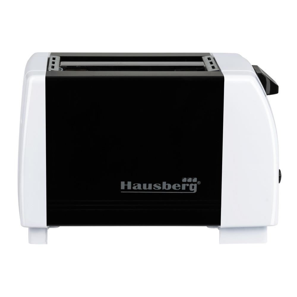 Prăjitor de pâine Hausberg HB-150NG, 750W, 7 setări, 2 felii, oprire automată, anti-alunecare, Negru-Alb