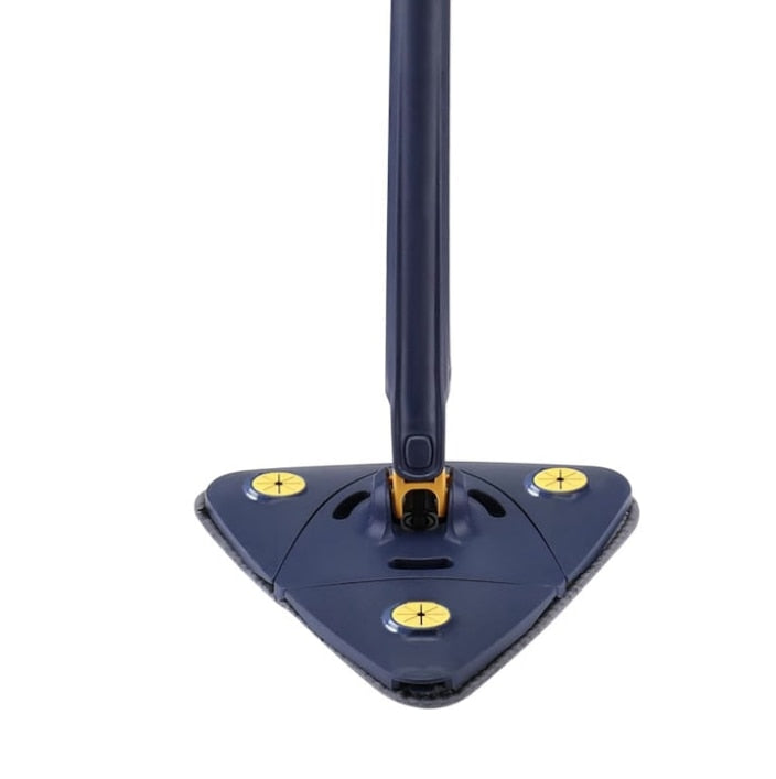 Mop Multifuncțional Triunghiular Rotativ 360°, Pentru Suprafațe Umede și Uscate, cu Lavetă Microfibră și Mâner Telescopic