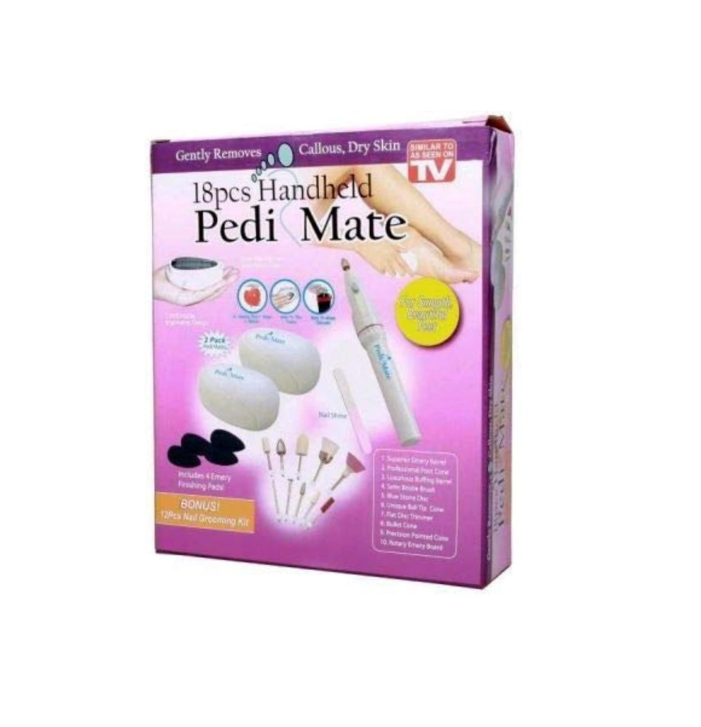 Set Pila Electrica cu 18 Accesorii Manichiură-Pedichiură Pedi Mate