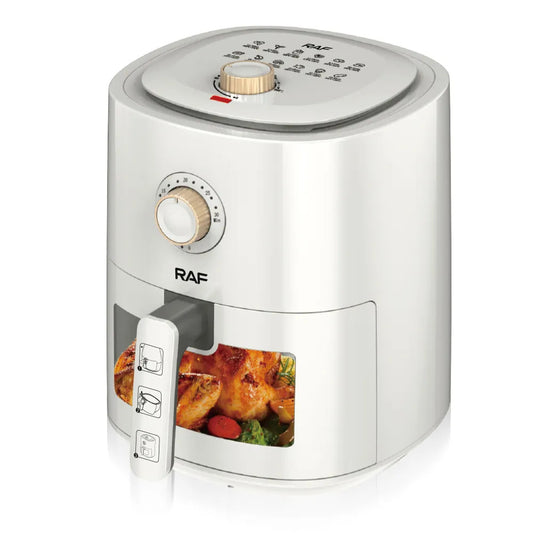 Friteuza Air Fryer RAF R.5332W cu aer cald, fara ulei, capacitate 6L, 12 Programe, 1500W