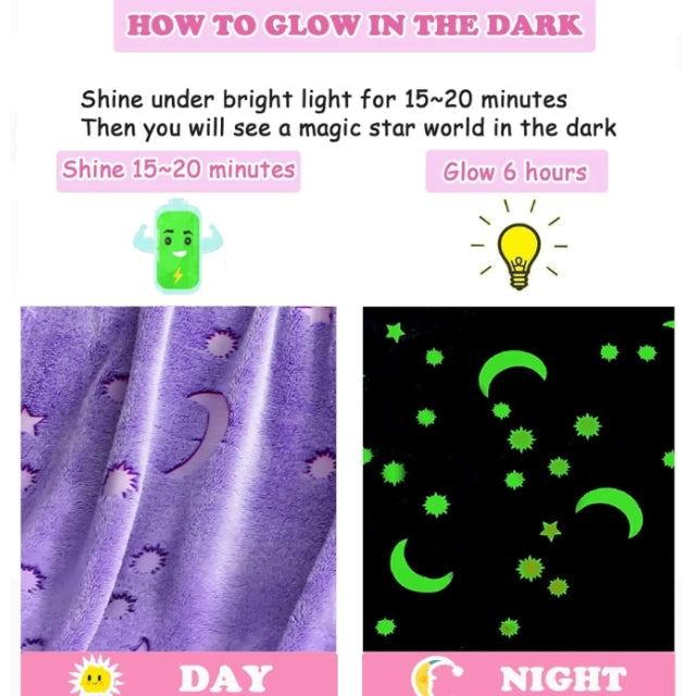 Glow In The Dark Hoodie – Patura cu Gluga pentru Adulti, Moale și Calduroasa