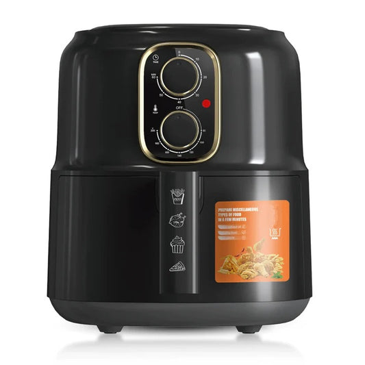 Friteuza Air Fryer RAF R.5361B cu aer cald, fara ulei, Capacitate 4.8L, 1500 W, Circulatie Aer 360°, Negru