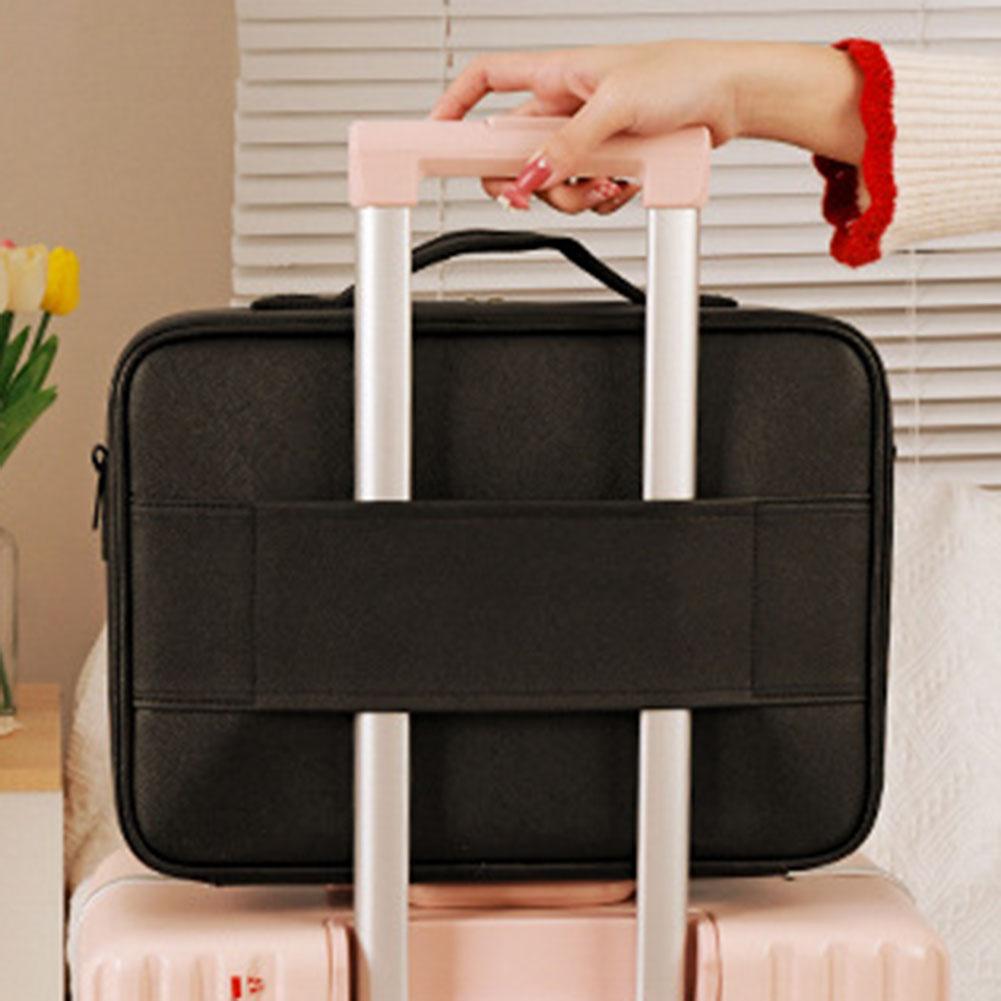 Geanta Machiaj SPIKO, Oglinda LED, 3 Lumini, USB, Compartimente Ajustabile, Neagra sau Alba