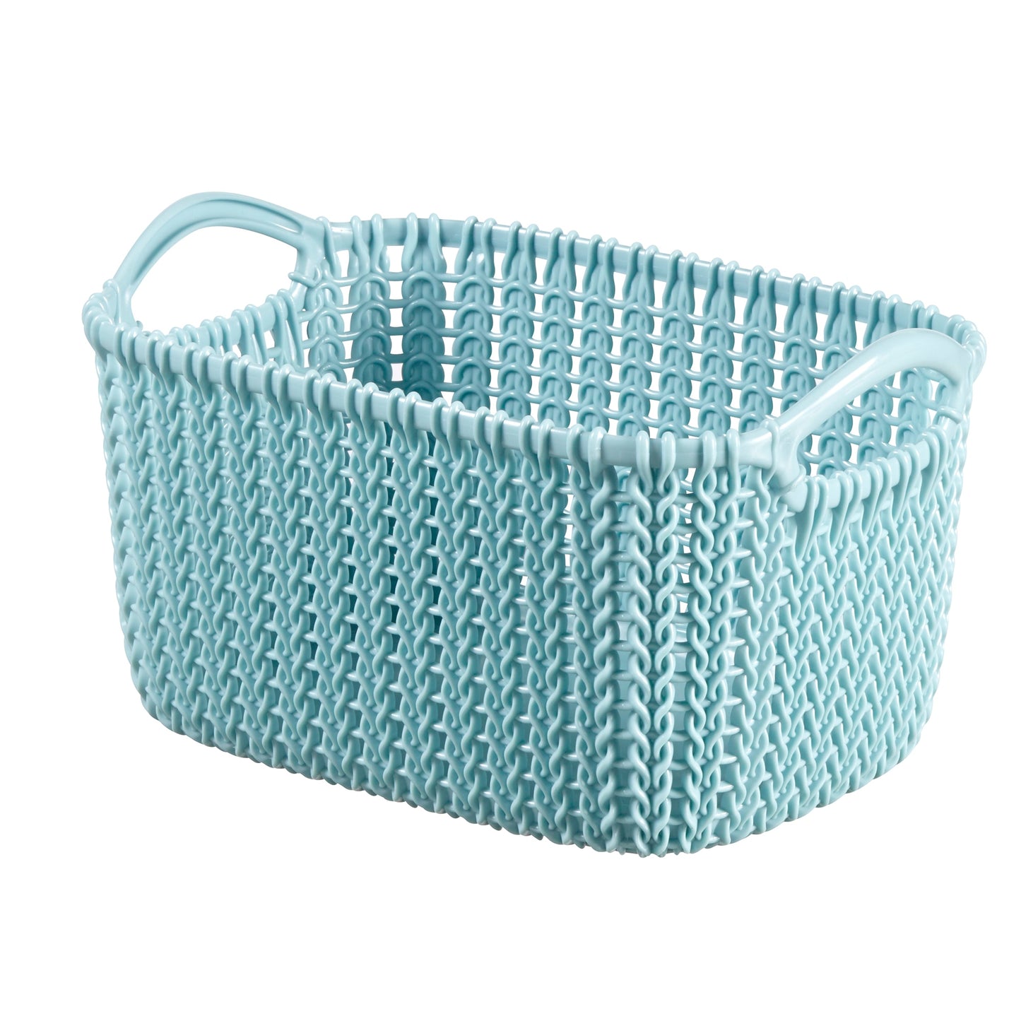 Coș dreptunghiular Curver Knit 3L – Depozitare modernă și elegantă | Alb sau Albastru