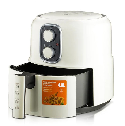 Friteuza Air Fryer RAF R.5361W cu aer cald, fara ulei, Capacitate 4.8L, 1500 W, Circulatie Aer 360°, Alb