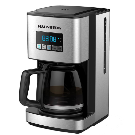 Filtru cafea SMART HAUSBERG HB3755, 1200 W, WIFI, Afisaj LED, Sistem de protectie, 1.8 l, Inox