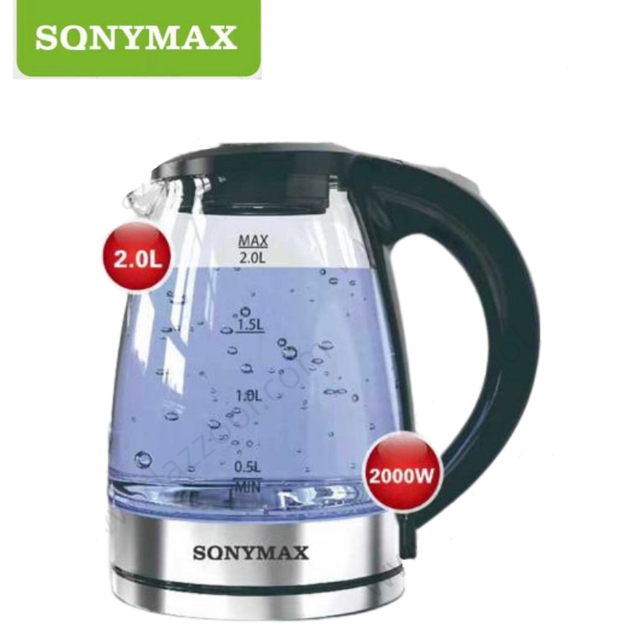 Fierbator de Apa Electric SONYMAX, 2L, 2000W, Oprire automata, Iluminare LED