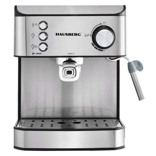 Espressor cafea HAUSBERG HB3725, cafea macinata, 15 bar, 1000 W