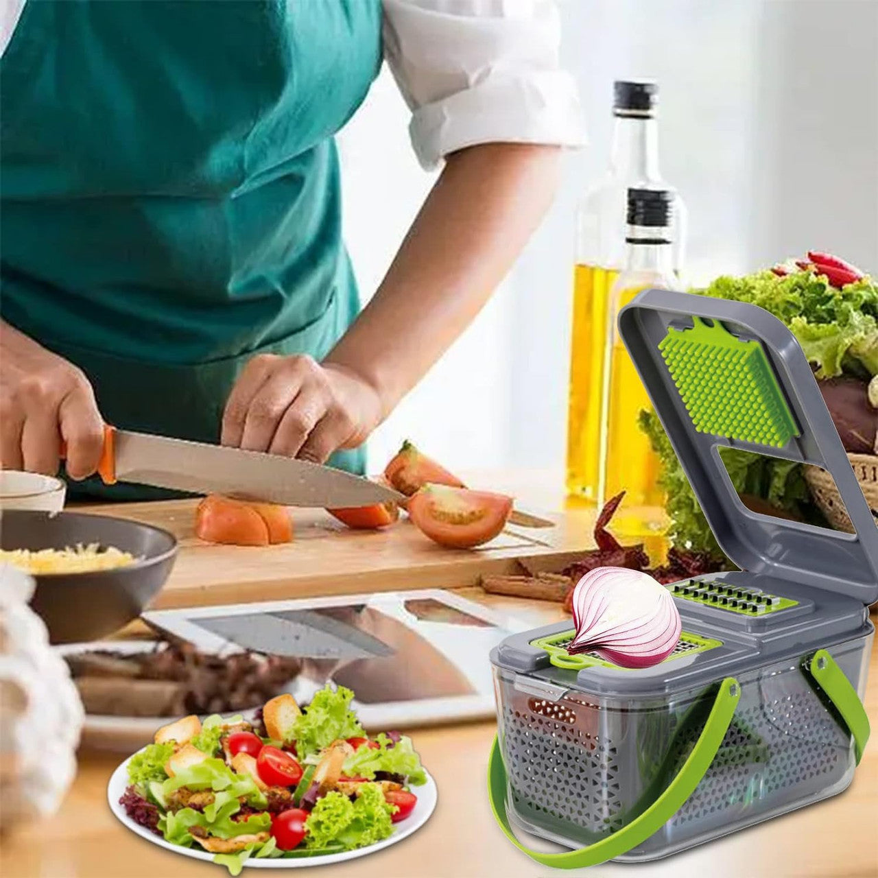 Veggie Slicer Multifuncțional Portabil cu 22 Accesorii