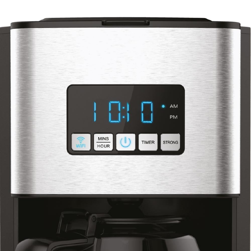 Filtru cafea SMART HAUSBERG HB3755, 1200 W, WIFI, Afisaj LED, Sistem de protectie, 1.8 l, Inox