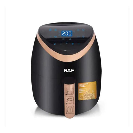 Air Fryer RAF R.5234B II, 6L, 2400W, Friteuză cu Aer Cald, Afișaj Digital Touch, Fără Ulei, Negru