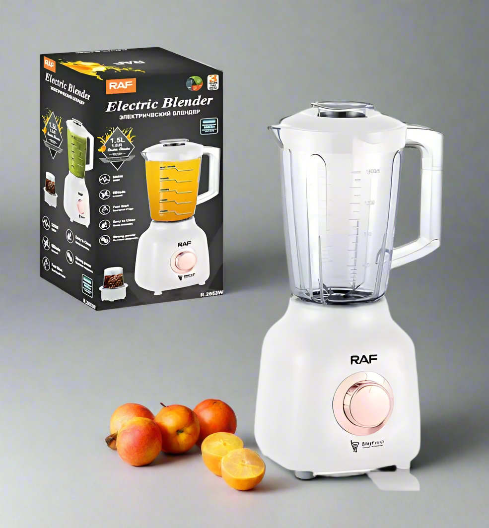 Blender Electric RAF R.2853W cu Râșniță de Cafea - 1500ML, 1000W, Alb