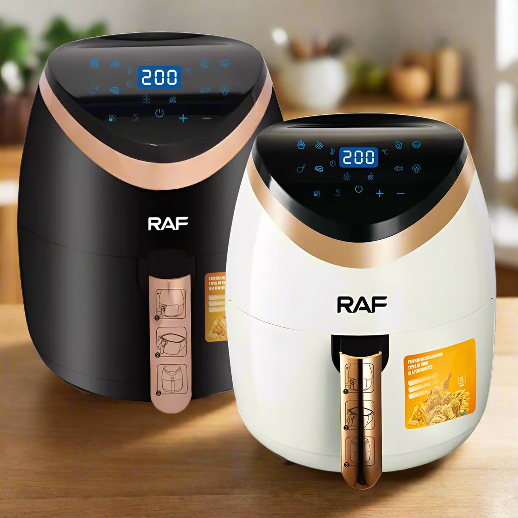 Air Fryer RAF R.5234B II, 6L, 2400W, Friteuză cu Aer Cald, Afișaj Digital Touch, Fără Ulei, Negru