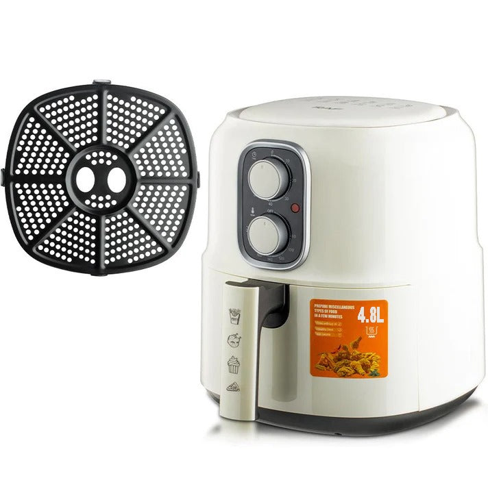 Friteuza Air Fryer RAF R.5361W cu aer cald, fara ulei, Capacitate 4.8L, 1500 W, Circulatie Aer 360°, Alb