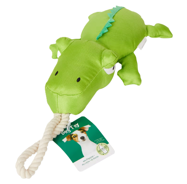 Jucărie pentru Câini Crocodile Rope Toy cu Scârțâit - Durabil și Lavabil