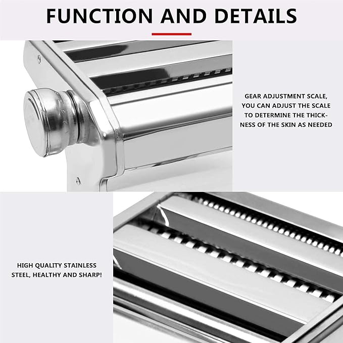 Aparat Manual de Făcut Paste, Inox, 6 Trepte, 2 Tăieturi