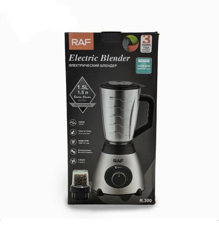 Blender Electric RAF cu Bol din Inox și Râșniță pentru Cafea - 1000W, 1.5L