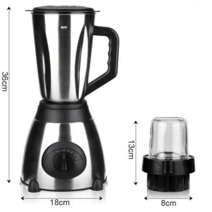 Blender Electric RAF cu Bol din Inox și Râșniță pentru Cafea - 1000W, 1.5L