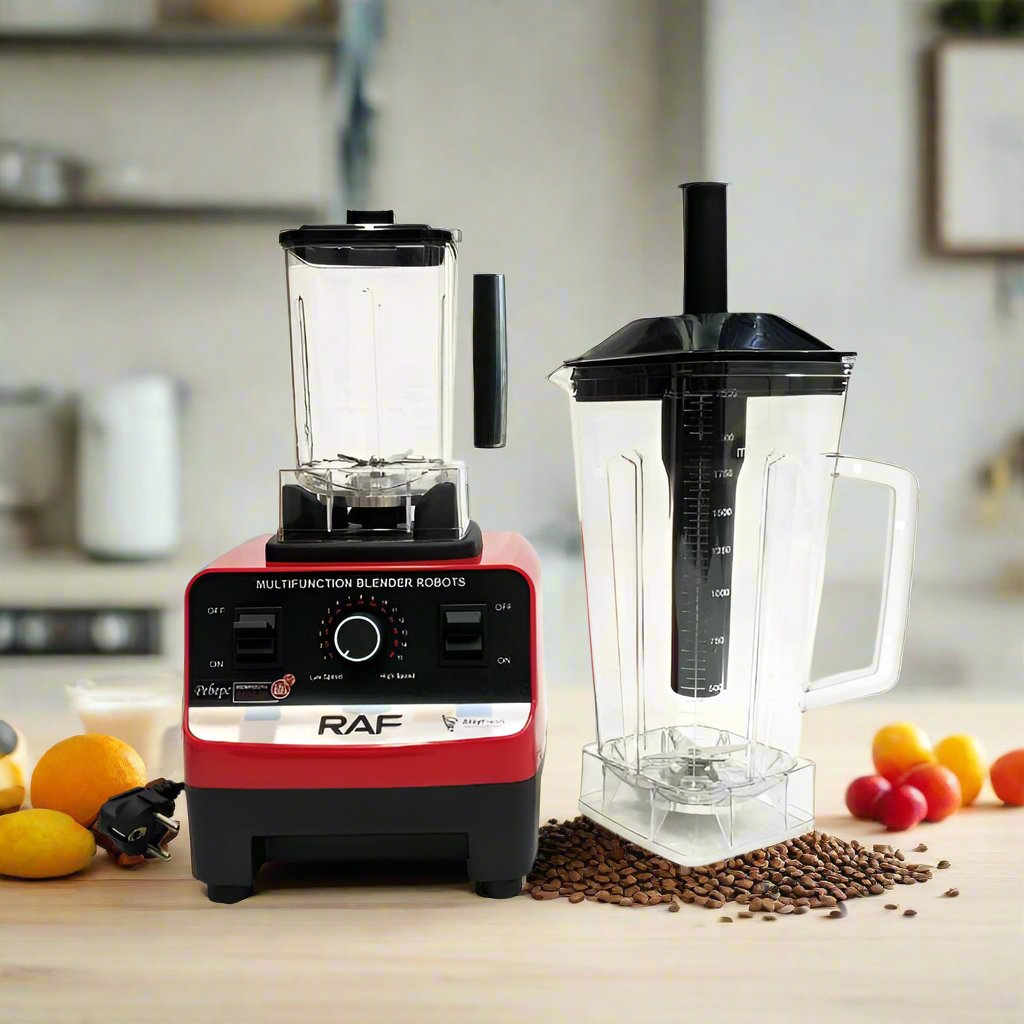 Blender RAF 2 in 1, Putere 700W, Vas 2.5L, 15 viteze, 32.000 rpm + Rasnita de cafea