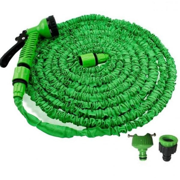 Furtun de Gradina extensibil cu Pistol Multifunctional pentru Udat, Lungime 30m, Verde