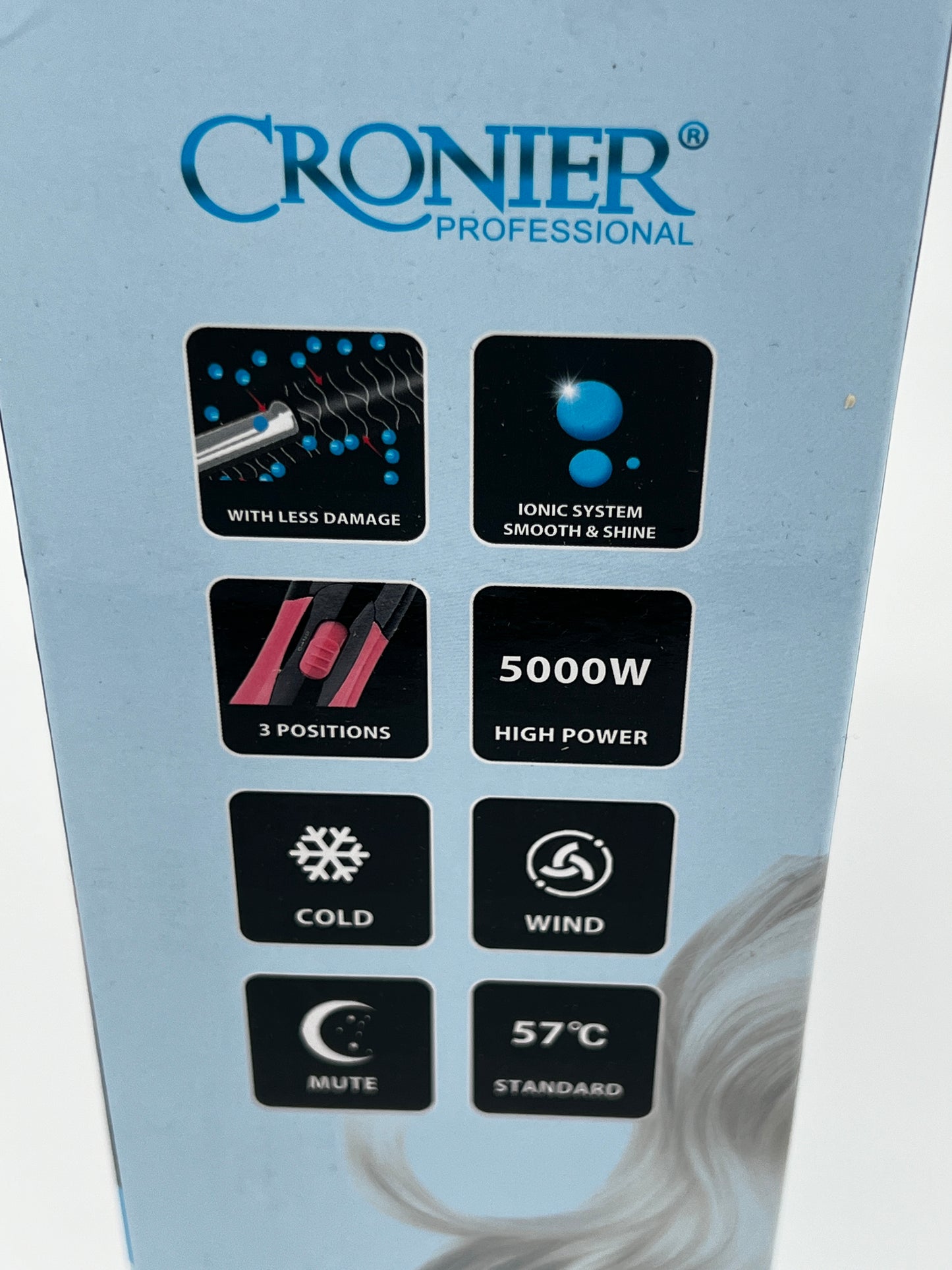 Perie Multifunctionala CRONIER PROFESSIONAL 5 in 1, Calbu Rotativ, Roz