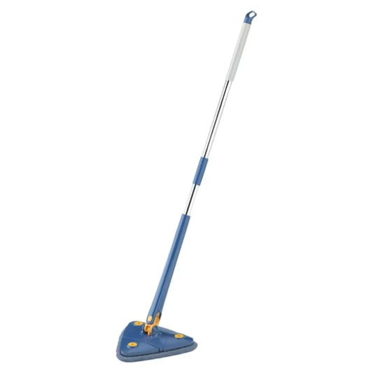 Mop Multifuncțional Triunghiular Rotativ 360°, Pentru Suprafațe Umede și Uscate, cu Lavetă Microfibră și Mâner Telescopic