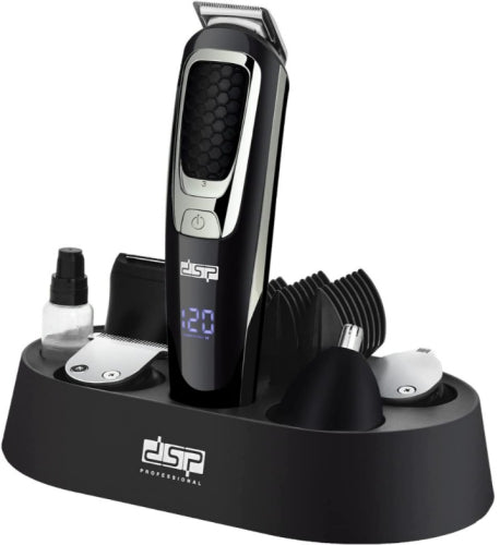 Aparat de Tuns 5in1 DSP PRO, Grooming Kit, Carbon Steel Blade, USB, 120 min, Waterproof IPX6