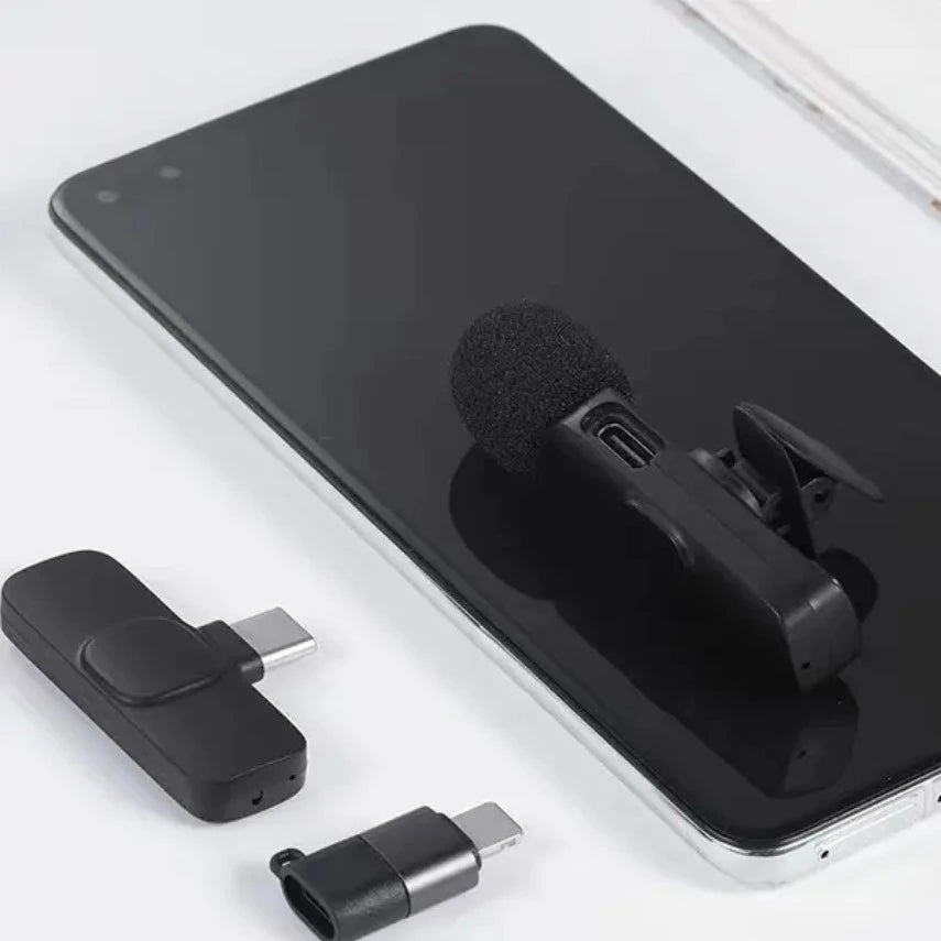 Microfon Wireless Lavalier K8, Noise Cancelling, USB-C, iPhone & Android, Live Streaming, Conferințe