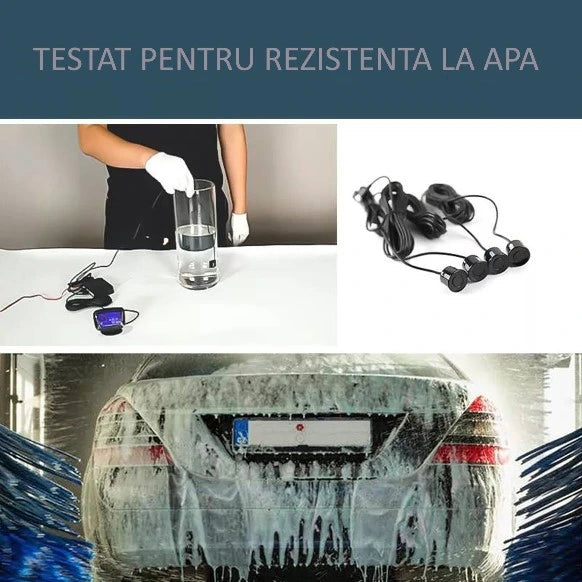 Kit 4 Senzori de Parcare 12V, 22 mm – Parking Assistant cu Afișaj LED și Avertizare Acustică