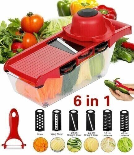 Razatoare Pro Mandoline Slicer 10 in 1 cu 6 lamele interschimbabile