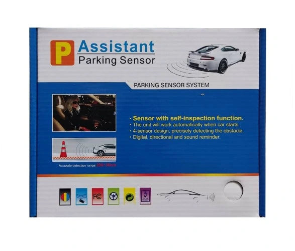 Kit 4 Senzori de Parcare 12V, 22 mm – Parking Assistant cu Afișaj LED și Avertizare Acustică