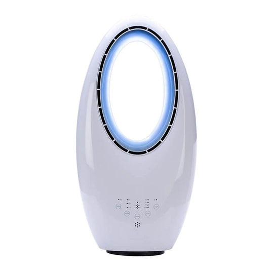 Ventilator si Purificator aer Oscilant fără Palete Tobi, Bladeless, Ultra-silențios, LED, Telecomandă